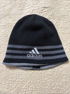Youth adidas Black & Gray ClimaWarm Beanie